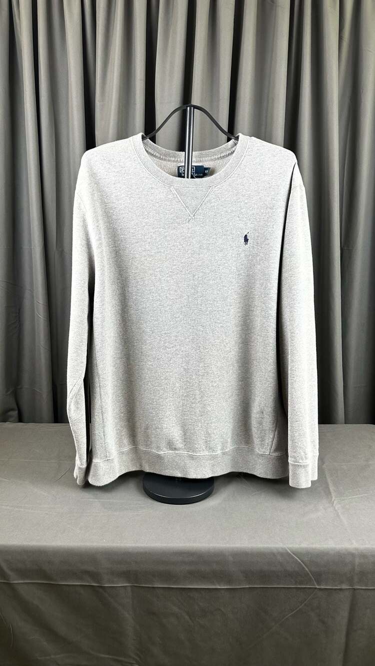 Polo Ralph Lauren Crewneck Sweatshirt Size XXL Grey Logo Pullover